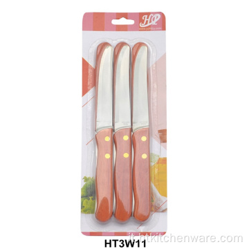 set regalo coltello da bistecca in legno